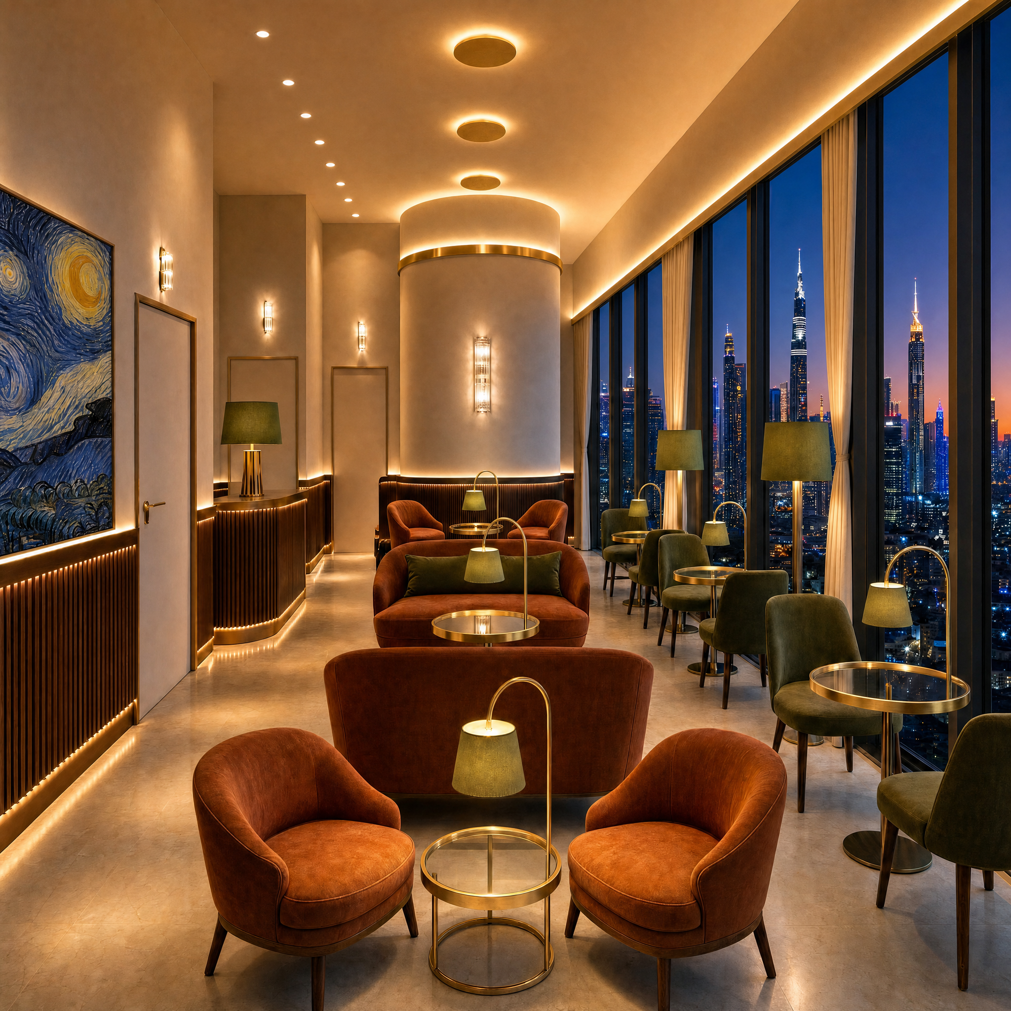 Lobby, evening